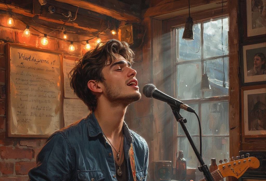 Вадик поёт свою музыку