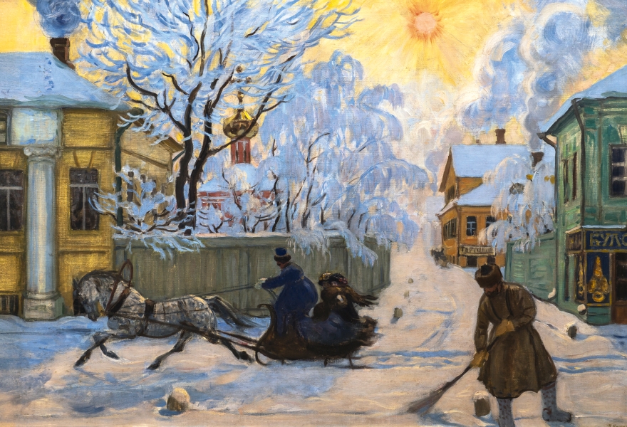 Новогодний мастер-класс "Загадка зимнего света. Пишем акрилом"