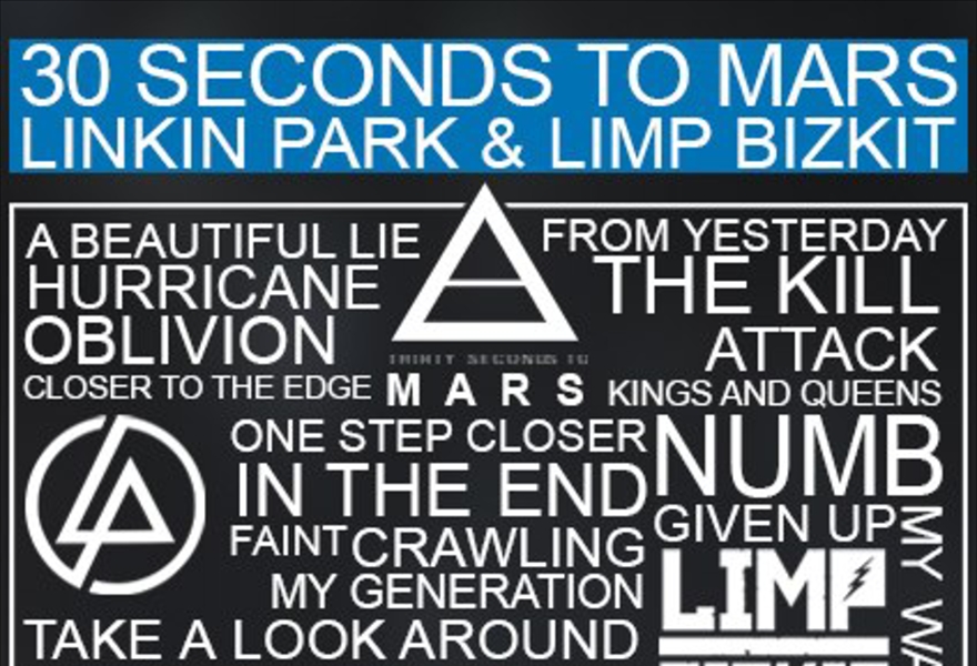 30STM, Linkin Park & Limp Bizkit cover party