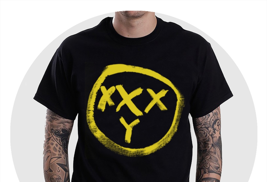 OXXXYMIRON / Футболка "CLASSIC OXXXY LOGO" чёрная с жёлтым принтом